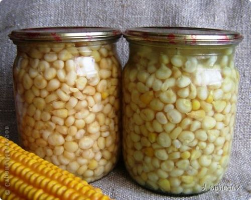 Кукуруза сладкая, белая, цельными зернами, консервированная, сухой продукт без маринада