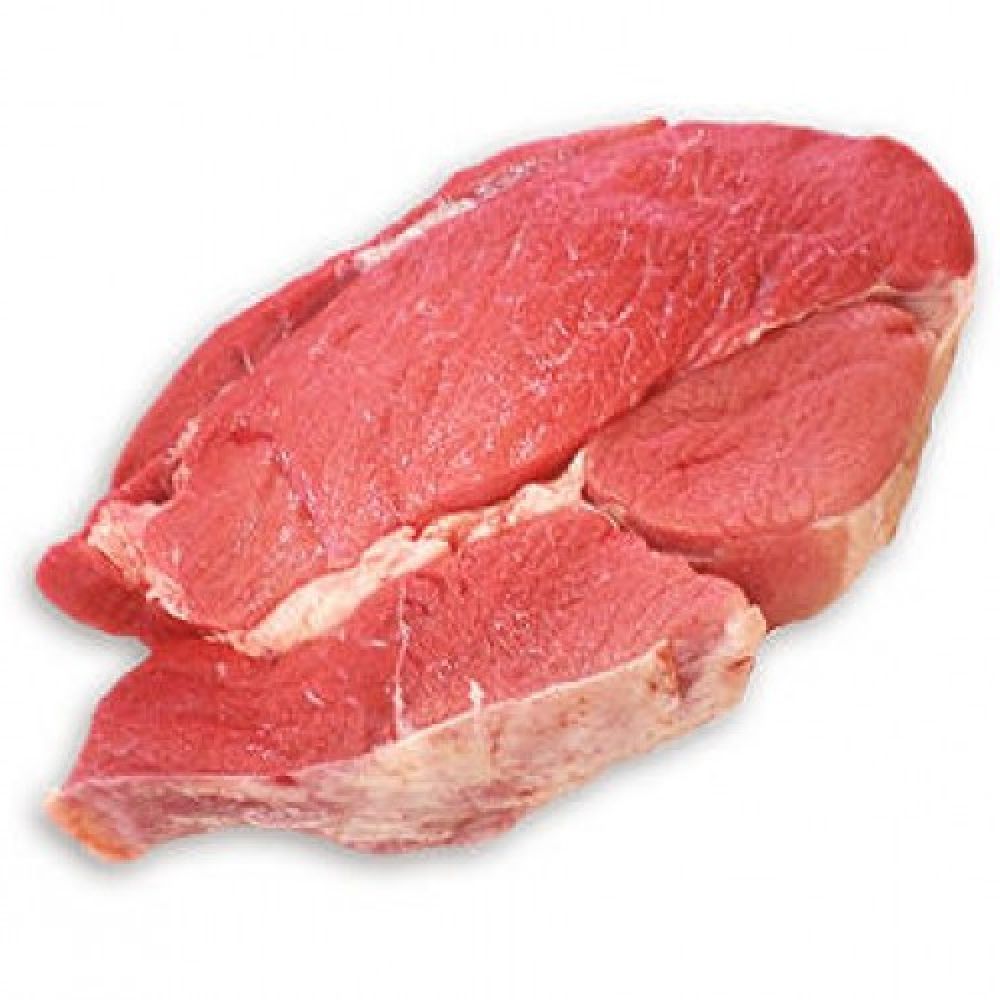 Говядина сортовая, верхняя часть кострца, стейк, мясо с жиром убранным до уровня 0", сырая