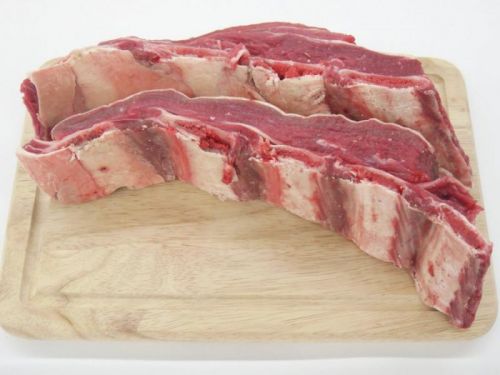Говядина отборной категории, часть спины с ребер, тонкий край (ребра 10-12), мясо постное, сырое