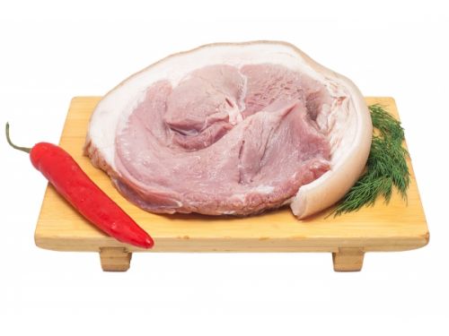 Свинина, окорок, без костей, мясо с жиром, сырая