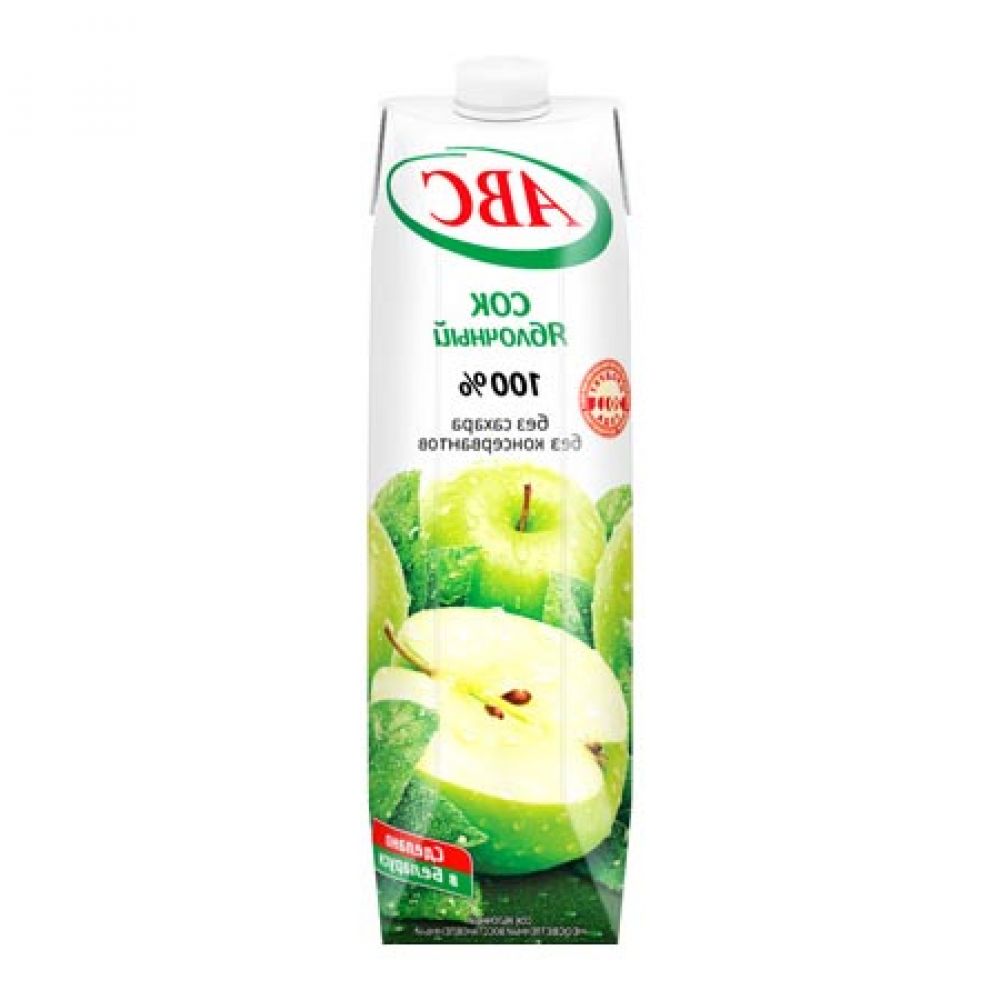 Яблочный сок, консервированный или в бутылках, неподслащенный, с добавлением аскорбиновой кислоты