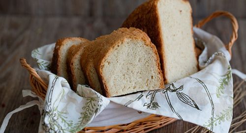 Хлеб белый, приготовленный по рецепту, из маложирного (2%-ым) молока