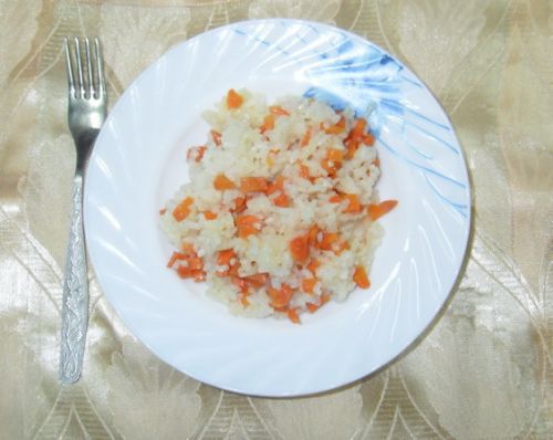 Морковь, тушенная с рисом