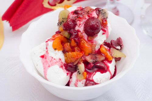 Мороженое с плодами или ягодами консервированными