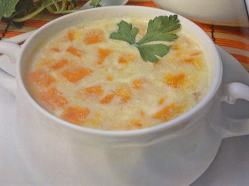 Молочный суп с морковью