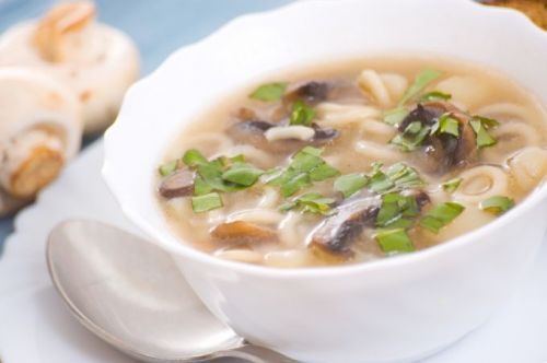 Суп из белых грибов с макаронами