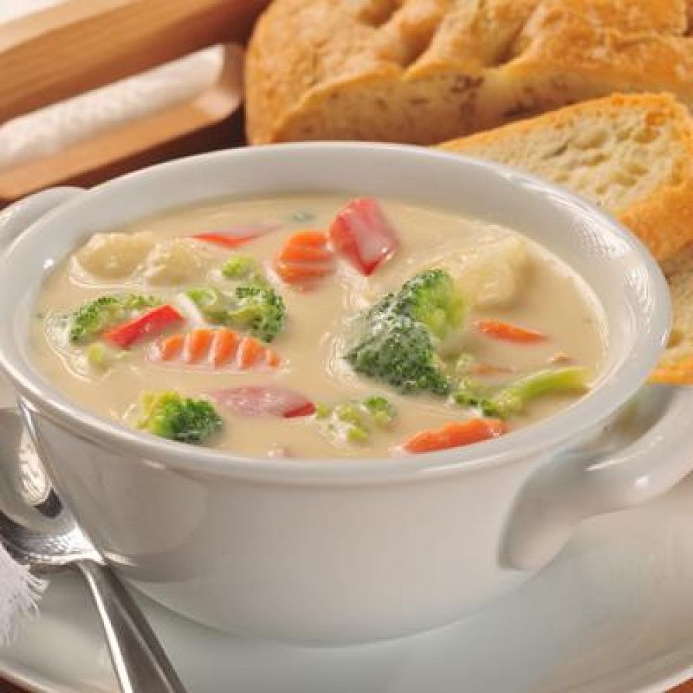Суп молочный с овощами