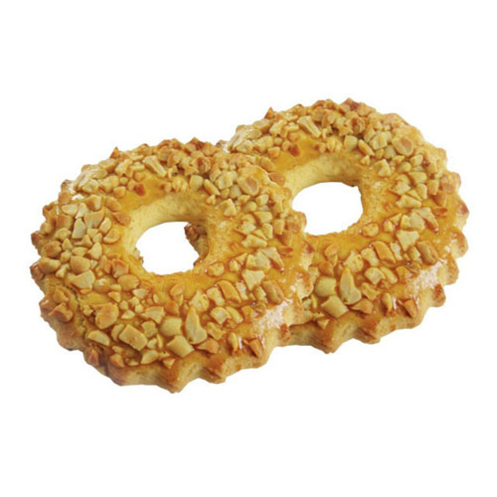 Пирожное песочное кольцо с орехами