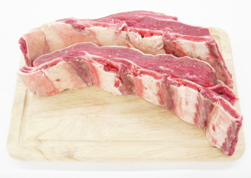 Свинина, свежая, средняя часть филе , с костью, отдельно мясо и жир,сырая