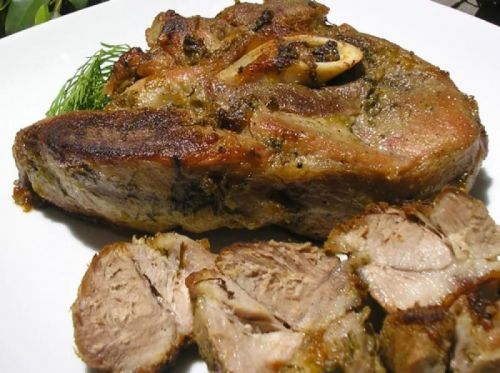 Свинина, свежая, лопатки, набор для пикника, отделенное постное мясо, жареная