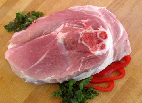 Свинина, свежая, лопатки целиком, отделенное постное мясо, сырая