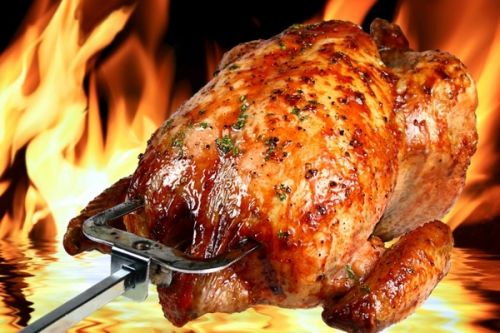 Индейка, цыплята для жарки, только кожа, приготовленная, жареная на открытом огне
