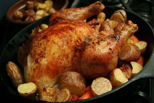 Курица, бройлеры или цыплята, шейки, только мясо, приготовленное, обжаренное