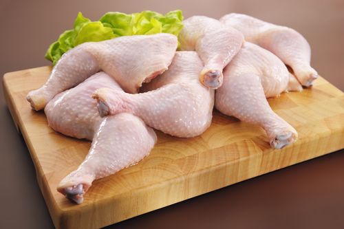 Курица, бройлеры или цыплята, окорочка, только мясо, сырое