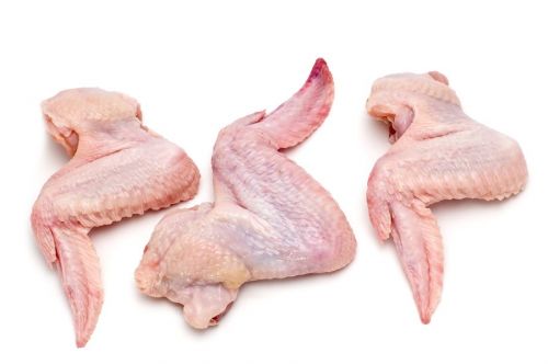 Курица, бройлеры или цыплята, крылышки, мясо и кожа, сырые
