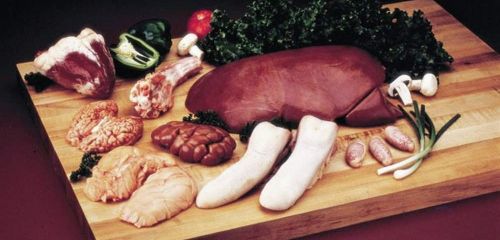 Свинина, свежая, мясной микс из разных частей тушки и субпродукты, шея, сырая