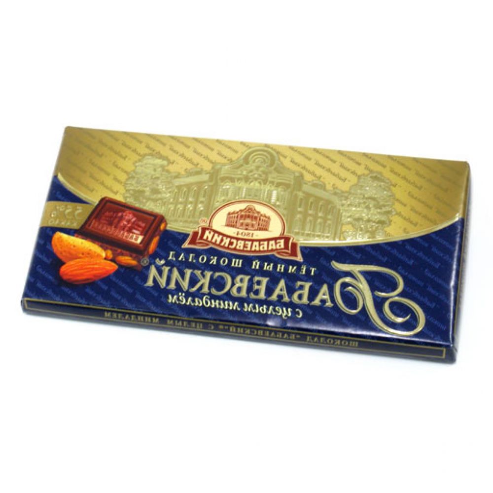 Шоколад Бабаевский Горький с целым миндалём